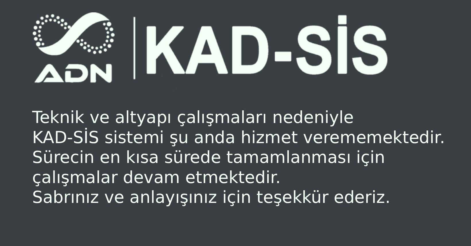 KAD-SİS Duyuru